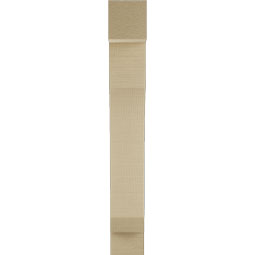 Ekena Millwork - BKTUR035X14X26LEC05RCPR - Timberthane Faux Wood Legacy Style Bracket, Block Ends, 3 1/2"W x 14"D x 26"H, Primed Tan