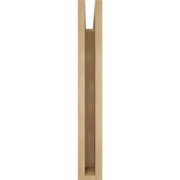 Ekena Millwork - BKTUR035X14X26LEC05RCPR - Timberthane Faux Wood Legacy Style Bracket, Block Ends, 3 1/2"W x 14"D x 26"H, Primed Tan