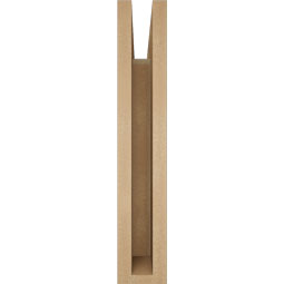 Ekena Millwork - BKTUR035X16X20LEC05RCPR - Timberthane Faux Wood Legacy Style Bracket, Block Ends, 3 1/2"W x 16"D x 20"H, Primed Tan