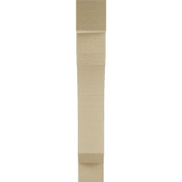 Ekena Millwork - BKTUR035X16X24LEC05RCPR - Timberthane Faux Wood Legacy Style Bracket, Block Ends, 3 1/2"W x 16"D x 24"H, Primed Tan