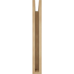 Ekena Millwork - BKTUR035X16X28LEC05RCPR - Timberthane Faux Wood Legacy Style Bracket, Block Ends, 3 1/2"W x 16"D x 28"H, Primed Tan