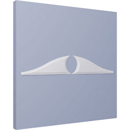 Ekena Millwork - ONL12X04KE - Endurathane Kepler Onlay, 12 3/8"W x 4 3/8"H x 1/4"P, Matching Pair (Dimensions are for Single Onlay), Factory Primed