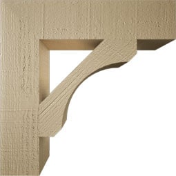 Ekena Millwork - BKTURLEC44 - Timberthane Rough Cedar Faux Wood Legacy Block Bracket