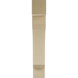 Ekena Millwork - BKTUR035X18X22LEC05RCPR - Timberthane Faux Wood Legacy Style Bracket, Block Ends, 3 1/2"W x 18"D x 22"H, Primed Tan