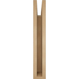 Ekena Millwork - BKTUR035X18X22LEC05RCPR - Timberthane Faux Wood Legacy Style Bracket, Block Ends, 3 1/2"W x 18"D x 22"H, Primed Tan