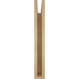 Ekena Millwork - BKTUR035X18X26LEC05RCPR - Timberthane Faux Wood Legacy Style Bracket, Block Ends, 3 1/2"W x 18"D x 26"H, Primed Tan