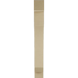 Ekena Millwork - BKTUR035X18X30LEC05RCPR - Timberthane Faux Wood Legacy Style Bracket, Block Ends, 3 1/2"W x 18"D x 30"H, Primed Tan