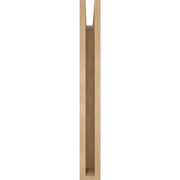Ekena Millwork - BKTUR035X18X30LEC05RCPR - Timberthane Faux Wood Legacy Style Bracket, Block Ends, 3 1/2"W x 18"D x 30"H, Primed Tan
