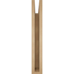 Ekena Millwork - BKTUR035X20X24LEC05RCPR - Timberthane Faux Wood Legacy Style Bracket, Block Ends, 3 1/2"W x 20"D x 24"H, Primed Tan