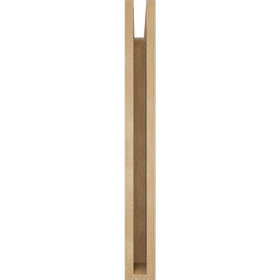 Ekena Millwork - BKTUR035X20X32LEC05RCPR - Timberthane Faux Wood Legacy Style Bracket, Block Ends, 3 1/2"W x 20"D x 32"H, Primed Tan
