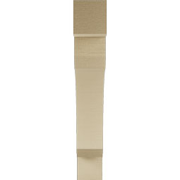 Ekena Millwork - BKTUR035X22X22LEC05RCPR - Timberthane Faux Wood Legacy Style Bracket, Block Ends, 3 1/2"W x 22"D x 22"H, Primed Tan