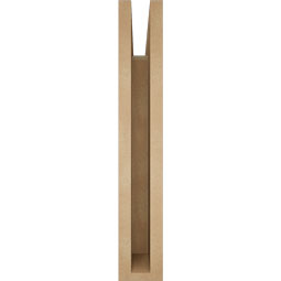 Ekena Millwork - BKTUR035X22X22LEC05RCPR - Timberthane Faux Wood Legacy Style Bracket, Block Ends, 3 1/2"W x 22"D x 22"H, Primed Tan
