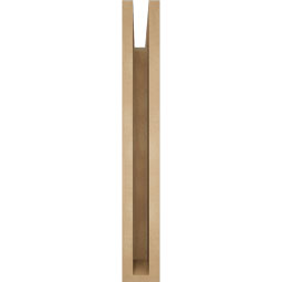 Ekena Millwork - BKTUR035X22X26LEC05RCPR - Timberthane Faux Wood Legacy Style Bracket, Block Ends, 3 1/2"W x 22"D x 26"H, Primed Tan