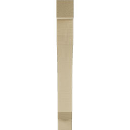 Ekena Millwork - BKTUR035X22X30LEC05RCPR - Timberthane Faux Wood Legacy Style Bracket, Block Ends, 3 1/2"W x 22"D x 30"H, Primed Tan