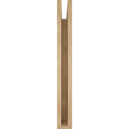 Ekena Millwork - BKTUR035X22X30LEC05RCPR - Timberthane Faux Wood Legacy Style Bracket, Block Ends, 3 1/2"W x 22"D x 30"H, Primed Tan