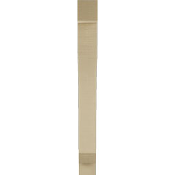 Ekena Millwork - BKTUR035X22X34LEC05RCPR - Timberthane Faux Wood Legacy Style Bracket, Block Ends, 3 1/2"W x 22"D x 34"H, Primed Tan