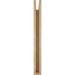 Ekena Millwork - BKTUR035X22X34LEC05RCPR - Timberthane Faux Wood Legacy Style Bracket, Block Ends, 3 1/2"W x 22"D x 34"H, Primed Tan