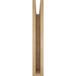 Ekena Millwork - BKTUR035X24X24LEC05RCPR - Timberthane Faux Wood Legacy Style Bracket, Block Ends, 3 1/2"W x 24"D x 24"H, Primed Tan