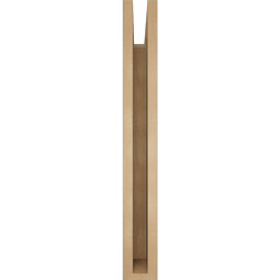Ekena Millwork - BKTUR035X24X28LEC05RCPR - Timberthane Faux Wood Legacy Style Bracket, Block Ends, 3 1/2"W x 24"D x 28"H, Primed Tan