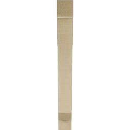 Ekena Millwork - BKTUR035X24X32LEC05RCPR - Timberthane Faux Wood Legacy Style Bracket, Block Ends, 3 1/2"W x 24"D x 32"H, Primed Tan