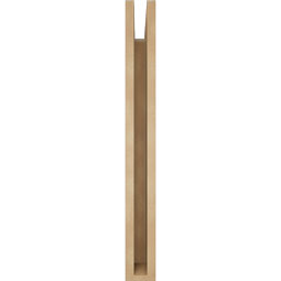 Ekena Millwork - BKTUR035X24X32LEC05RCPR - Timberthane Faux Wood Legacy Style Bracket, Block Ends, 3 1/2"W x 24"D x 32"H, Primed Tan