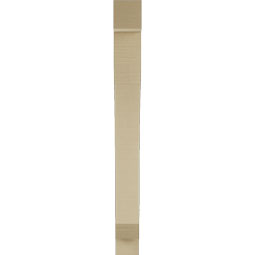 Ekena Millwork - BKTUR035X24X36LEC05RCPR - Timberthane Faux Wood Legacy Style Bracket, Block Ends, 3 1/2"W x 24"D x 36"H, Primed Tan