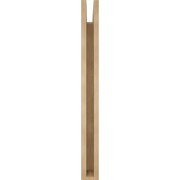Ekena Millwork - BKTUR035X24X36LEC05RCPR - Timberthane Faux Wood Legacy Style Bracket, Block Ends, 3 1/2"W x 24"D x 36"H, Primed Tan