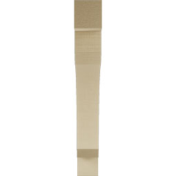 Ekena Millwork - BKTUR035X26X26LEC05RCPR - Timberthane Faux Wood Legacy Style Bracket, Block Ends, 3 1/2"W x 26"D x 26"H, Primed Tan