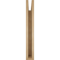 Ekena Millwork - BKTUR035X26X26LEC05RCPR - Timberthane Faux Wood Legacy Style Bracket, Block Ends, 3 1/2"W x 26"D x 26"H, Primed Tan