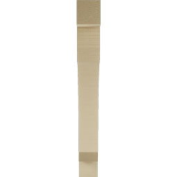 Ekena Millwork - BKTUR035X26X30LEC05RCPR - Timberthane Faux Wood Legacy Style Bracket, Block Ends, 3 1/2"W x 26"D x 30"H, Primed Tan