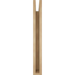 Ekena Millwork - BKTUR035X26X30LEC05RCPR - Timberthane Faux Wood Legacy Style Bracket, Block Ends, 3 1/2"W x 26"D x 30"H, Primed Tan