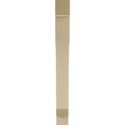 Ekena Millwork - BKTUR035X26X34LEC05RCPR - Timberthane Faux Wood Legacy Style Bracket, Block Ends, 3 1/2"W x 26"D x 34"H, Primed Tan
