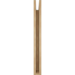 Ekena Millwork - BKTUR035X26X34LEC05RCPR - Timberthane Faux Wood Legacy Style Bracket, Block Ends, 3 1/2"W x 26"D x 34"H, Primed Tan