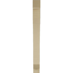 Ekena Millwork - BKTUR035X26X38LEC05RCPR - Timberthane Faux Wood Legacy Style Bracket, Block Ends, 3 1/2"W x 26"D x 38"H, Primed Tan