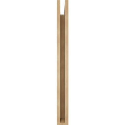 Ekena Millwork - BKTUR035X26X38LEC05RCPR - Timberthane Faux Wood Legacy Style Bracket, Block Ends, 3 1/2"W x 26"D x 38"H, Primed Tan