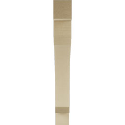 Ekena Millwork - BKTUR035X28X28LEC05RCPR - Timberthane Faux Wood Legacy Style Bracket, Block Ends, 3 1/2"W x 28"D x 28"H, Primed Tan