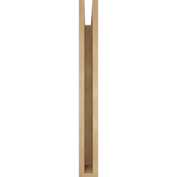 Ekena Millwork - BKTUR035X28X32LEC05RCPR - Timberthane Faux Wood Legacy Style Bracket, Block Ends, 3 1/2"W x 28"D x 32"H, Primed Tan