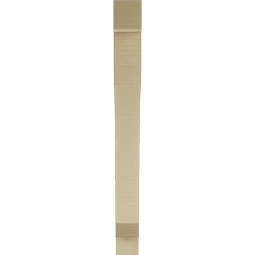 Ekena Millwork - BKTUR035X28X36LEC05RCPR - Timberthane Faux Wood Legacy Style Bracket, Block Ends, 3 1/2"W x 28"D x 36"H, Primed Tan