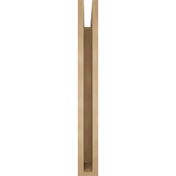 Ekena Millwork - BKTUR035X30X30LEC05RCPR - Timberthane Faux Wood Legacy Style Bracket, Block Ends, 3 1/2"W x 30"D x 30"H, Primed Tan
