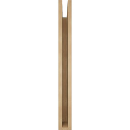 Ekena Millwork - BKTUR035X30X34LEC05RCPR - Timberthane Faux Wood Legacy Style Bracket, Block Ends, 3 1/2"W x 30"D x 34"H, Primed Tan