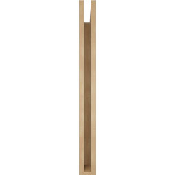 Ekena Millwork - BKTUR035X30X36LEC05RCPR - Timberthane Faux Wood Legacy Style Bracket, Block Ends, 3 1/2"W x 30"D x 36"H, Primed Tan