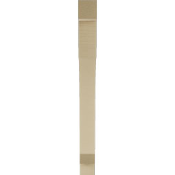 Ekena Millwork - BKTUR035X30X38LEC05RCPR - Timberthane Faux Wood Legacy Style Bracket, Block Ends, 3 1/2"W x 30"D x 38"H, Primed Tan