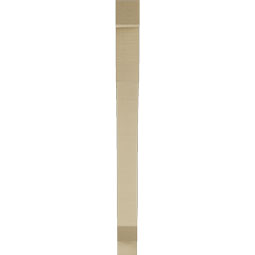 Ekena Millwork - BKTUR035X30X42LEC05RCPR - Timberthane Faux Wood Legacy Style Bracket, Block Ends, 3 1/2"W x 30"D x 42"H, Primed Tan