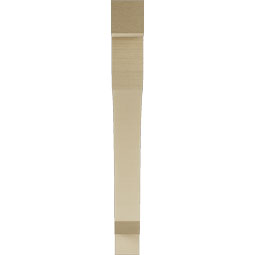 Ekena Millwork - BKTUR035X32X32LEC05RCPR - Timberthane Faux Wood Legacy Style Bracket, Block Ends, 3 1/2"W x 32"D x 32"H, Primed Tan