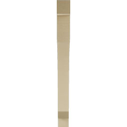 Ekena Millwork - BKTUR035X32X38LEC05RCPR - Timberthane Faux Wood Legacy Style Bracket, Block Ends, 3 1/2"W x 32"D x 38"H, Primed Tan