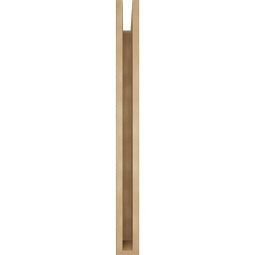 Ekena Millwork - BKTUR035X32X38LEC05RCPR - Timberthane Faux Wood Legacy Style Bracket, Block Ends, 3 1/2"W x 32"D x 38"H, Primed Tan