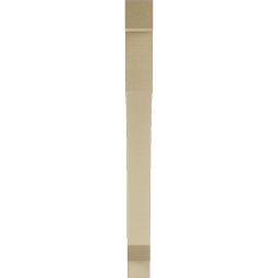 Ekena Millwork - BKTUR035X32X40LEC05RCPR - Timberthane Faux Wood Legacy Style Bracket, Block Ends, 3 1/2"W x 32"D x 40"H, Primed Tan