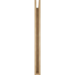 Ekena Millwork - BKTUR035X32X44LEC05RCPR - Timberthane Faux Wood Legacy Style Bracket, Block Ends, 3 1/2"W x 32"D x 44"H, Primed Tan
