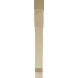 Ekena Millwork - BKTUR035X34X34LEC05RCPR - Timberthane Faux Wood Legacy Style Bracket, Block Ends, 3 1/2"W x 34"D x 34"H, Primed Tan