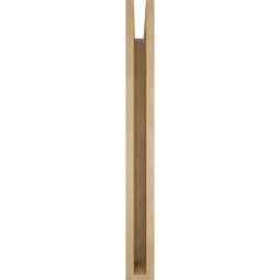 Ekena Millwork - BKTUR035X34X34LEC05RCPR - Timberthane Faux Wood Legacy Style Bracket, Block Ends, 3 1/2"W x 34"D x 34"H, Primed Tan